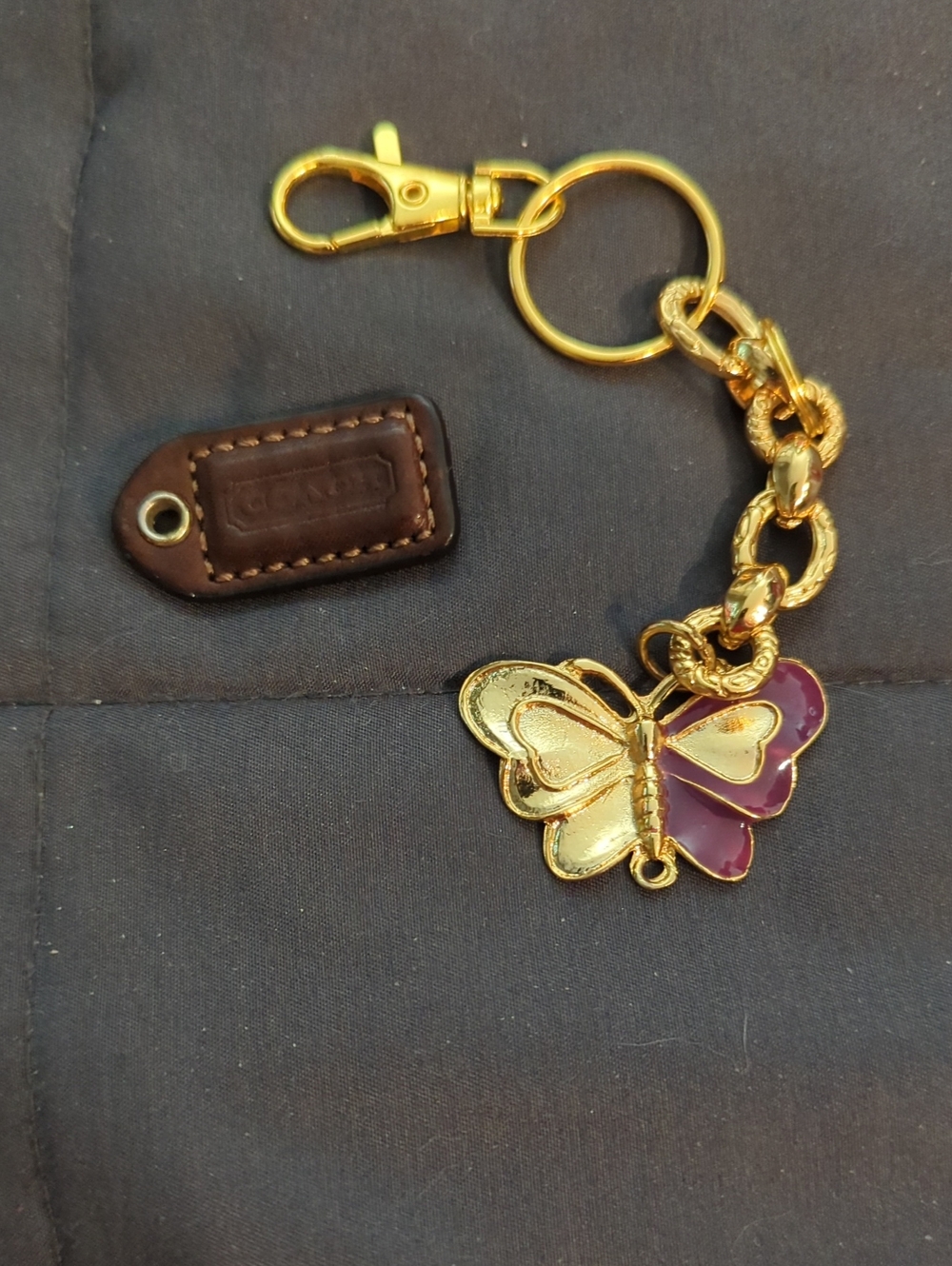 (0013) Coach Vintage Brown 1" Hang Tag